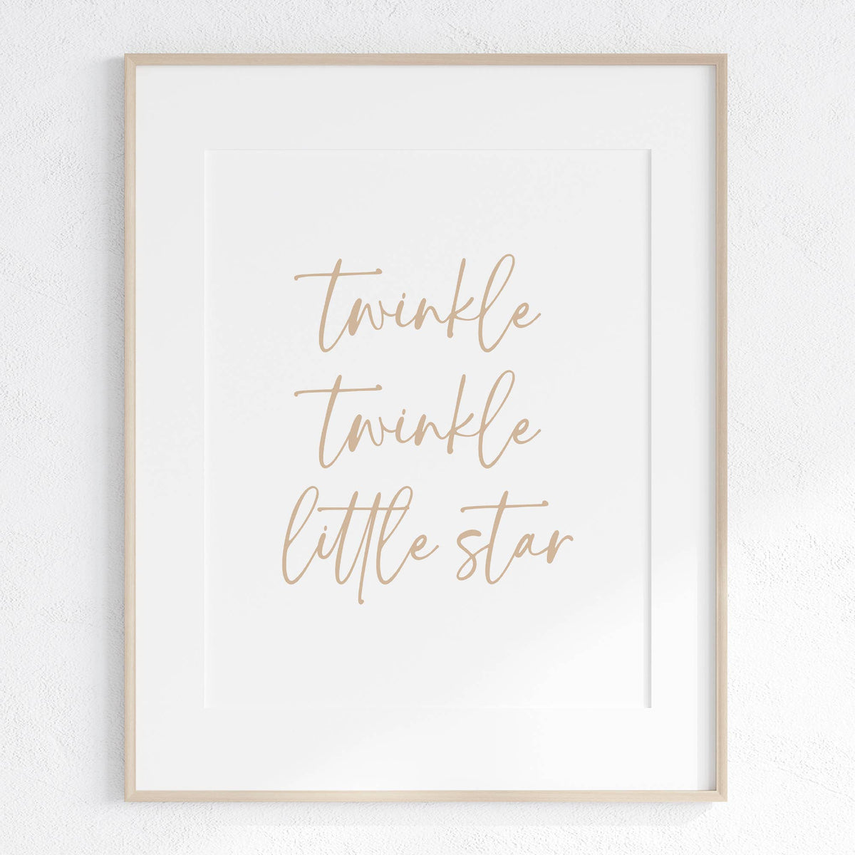 Twinkle Twinkle Little Star Wall Art Print (unframed): A4