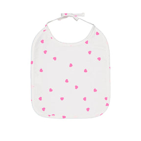 ANNA BIB HEART NEON PINK: ROSE / HEART